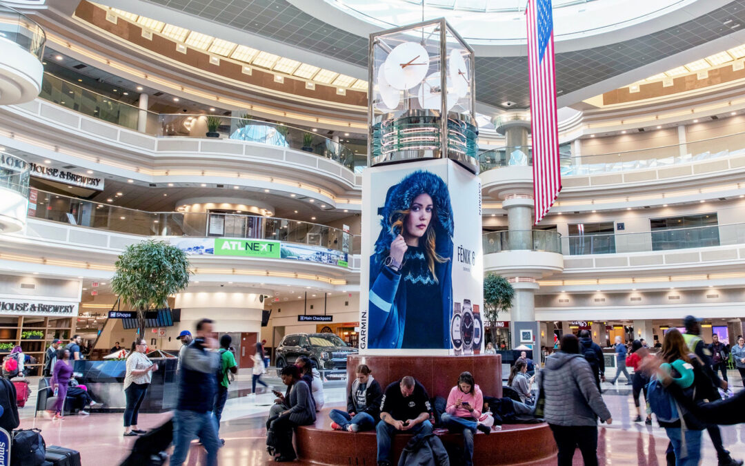 Garmin, Atrium Clock Sponsorship – ATL
