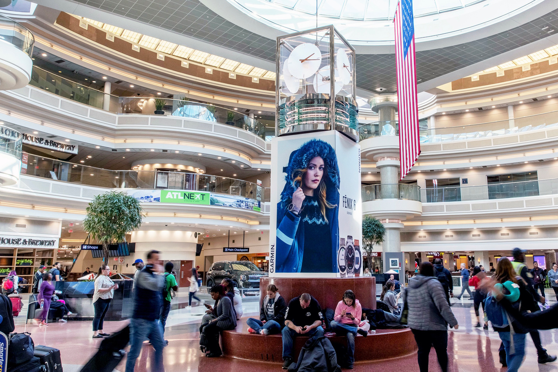 Garmin, Atrium Clock Sponsorship – ATL